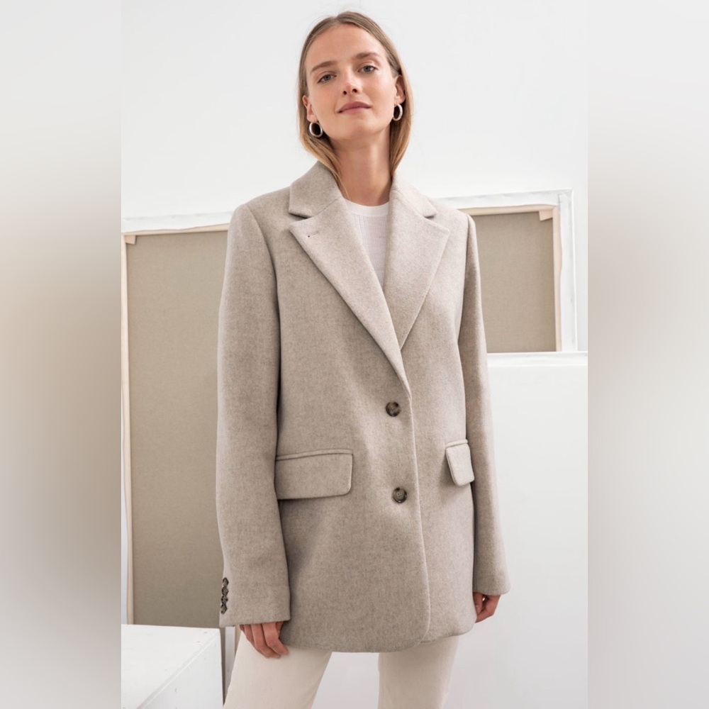 & Other Stories Wool Blend Oversized Blazer